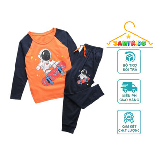 Bộ quần áo dài tay bé trai JAMIKIDS chất cotton cao cấp mềm mát