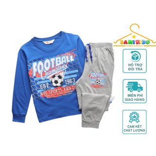 Bộ quần áo dài tay bé trai size đại JAMIKIDS xuất dư mềm từ 23-57kg