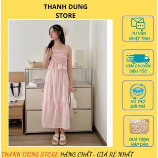 Set áo hai dây kèm chân váy cực xinh, freesize dưới 55 kg