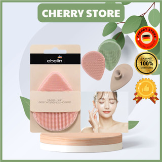Miếng rửa mặt silicon Ebelin Đức massage mặt tẩy tế bào chết, Bông tẩy trang, cạo lông mày