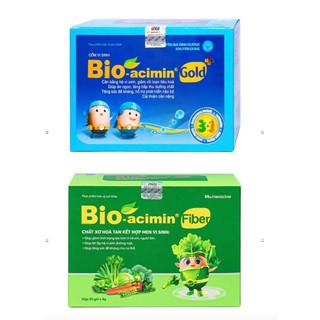 Bio-Acimin Gold+ và Fiber - Cốm vi sinh giúp tiêu hoá khoẻ, trẻ ăn ngon