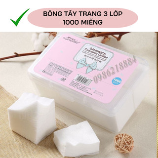 Hộp bông tẩy trang Lanela 1000 miếng thấm hút tốt