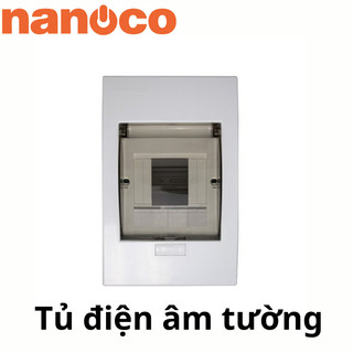 Tủ điện âm tường nanoco 2-4 đường ndp104p/ndp104