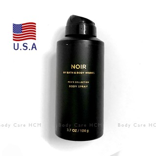 (Chính hãng Mỹ) Xịt Thơm body Noir cho Nam giới - Khử mùi toàn thân làm thơm cơ thể Nam- Bath and Body Works 104g - Chín