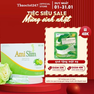 ✅ thạch giảm cân ami slim 45 gói 👍 ❤️ - hỗ trợ tăng cường chuyển hóa chất béo