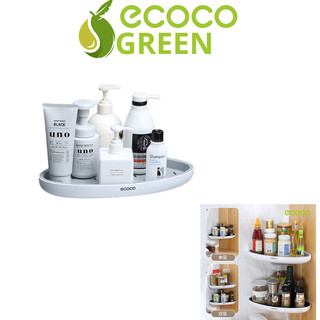 Kệ Góc Nhà Tắm ECOCO E2030 Chính Hãng - Chất Liệu Nhựa ABS Cao Cấp, Siêu Bền Miếng Dán Tường Chắc Chắn Vô Cùng Tiện Lợi