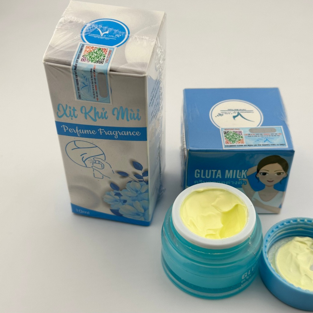 Kem Body Hỗ Trơ Làm Mờ thâm Gluta Milk giúp mờ các vùng da sạm 15gr Hàng Chính hãng