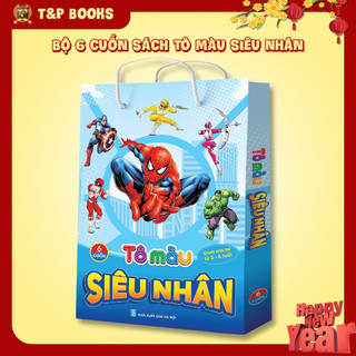  Sách - Tô Màu Siêu Nhân Dành và Các Nhân Vật Hoạt Hình Cho Bé Từ 2 Đến 6 Tuổi (6 Cuốn)
