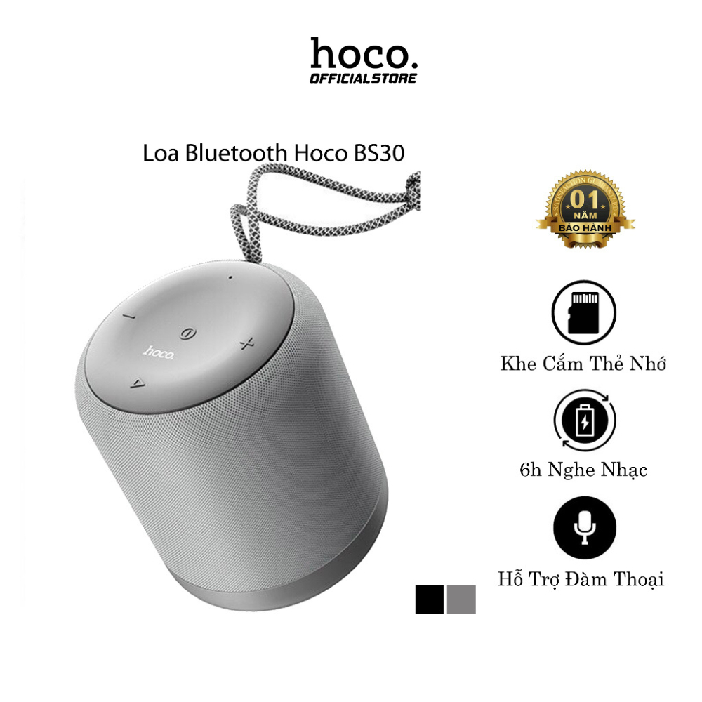 Loa bluetooth Hoco BS30, loa mini cầm tay hỗ trợ khe cắm thẻ nhớ,âm thanh ấn tượng, 6h nghe nhạc.