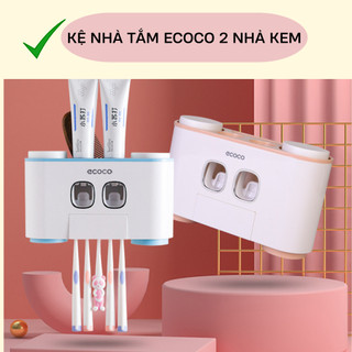 KỆ NHÀ TẮM ĐA NĂNG ECOCO E1802 GỒM 2 NHẢ KEM, 4 CỐC VÀ 4 VỊ TRÍ CÀI BÀN TRẢI ĐÁNH RĂNG