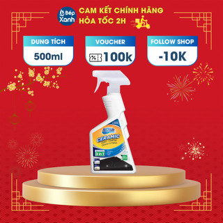 Chai xịt tẩy mặt kính bếp từ Sofish Ceramic - 500ml - Hàng chính hãng