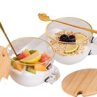Cốc Thủy Tinh Chịu Nhiệt Red Cherry Cao Cấp, Ly Thủy Tinh Uống Nước Đẹp Có Quai Dễ Thương.