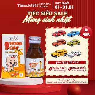 Hộp siro tăng cân 9 vitamin TP Thái Lan chính hãng giá tốt - Dùng được cho bé từ 6 tháng tuổi