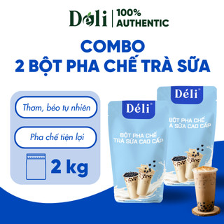 Combo 2 Túi Bột Pha Chế Trà Sữa Cao Cấp 1KG Déli- nguyên liệu chuyên dùng pha trà sữa