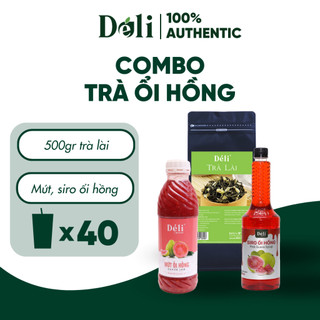 Trà ổi hồng déli - combo 3 món: trà lài 500gr, mứt ổi 1l, siro ổi 1l-thức uống đầu xu hướng