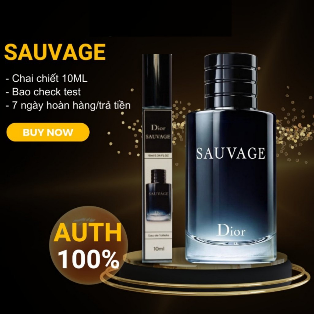 Nước Hoa Nam Sau.vage Bad Boy Auth Chiết 10ML Lưu Hương Thơm Lâu Mạnh Mẽ, Trẻ Trung và Hiện Đại