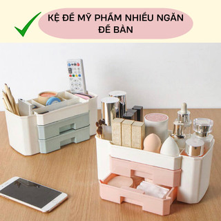 Kệ nhựa đựng mỹ phẩm mẫu mới 2 ngăn kéo loại 1