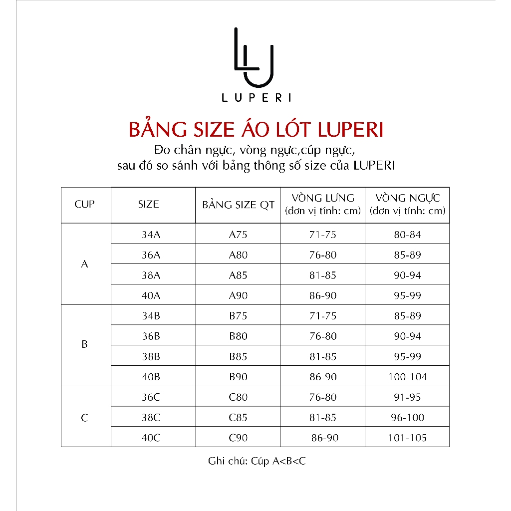 Áo Lót Nữ Ren Có Gọng Nâng Ngực Luperi LUAL874 Thiết Kế Đệm Siêu Mỏng Mát Cho Người Ngực To Bản 3 Móc Trẻ Trung