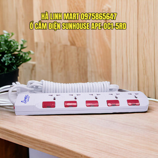 Ổ CẮM ĐIỆN SUNHOUSE APE-OC1-5RD - Công suất định mức: 2500W, Bảo hành 12 tháng
