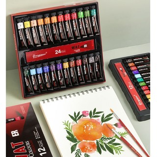 Bộ màu Acrylic bộ 12/24 màu 12ml Giorgione - màu vẽ chuyên nghiệp