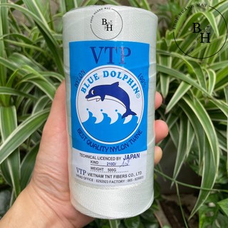 Chỉ vtf (500g/1 cuộn) chỉ nylon (chỉ dù, thả diều, đan lưới, khâu lưới, vá lưới, đan chài, blue dolphin)