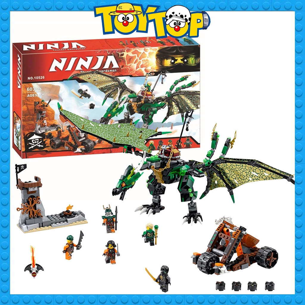 Đồ chơi lắp ráp ninjago rồng thần NRG huyền thoại của Lloyd ninja xanh lá xếp hình No 10526 mô phỏng