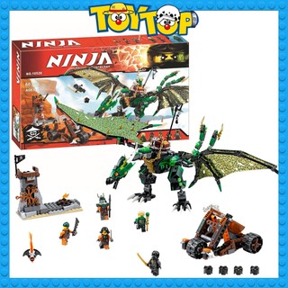Đồ chơi lắp ráp ninjago rồng thần NRG huyền thoại của Lloyd ninja xanh lá xếp hình No 10526 mô phỏng 70593
