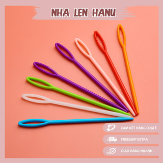 Kim nhựa khâu len-Combo 3 kim khâu len nhựa-Kim khâu len - giấu len thừa