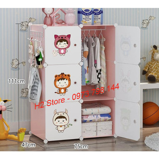 TỦ NHỰA GHÉP ĐA NĂNG 6 Ô ĐỂ ĐỒ THÔNG MINH - H2 Store
