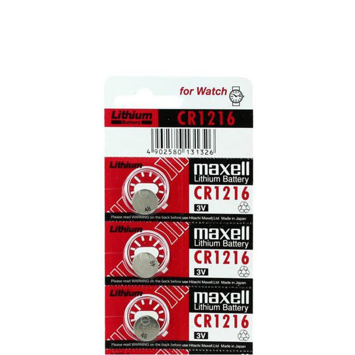 Vỉ 5 viên pin Maxell CR1216 1216 Lithium Chính Hãng Japan