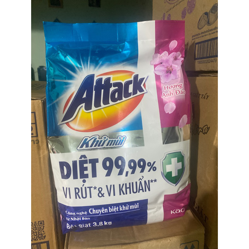Bột giặt attack khử mùi 3kg8