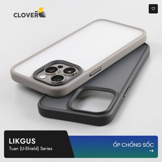 Ốp Lưng Nhám Likgus Tuan, Ốp Chống Sốc Cực Tốt Không Bám Vân Tay Nút Bấm Nhạy Thiết Kế Bảo Vệ Camera