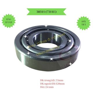 Vòng bi (bạc đạn) bánh trước xe Chenglong , mã sô 30311 (7311E), kích thước F55*F120*24