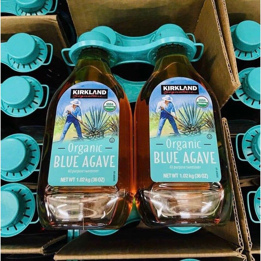 Syrup Agave Blue Xi Rô Mật Cây Thùa Hữu Cơ Organic Kirkland Chai 1,02kg