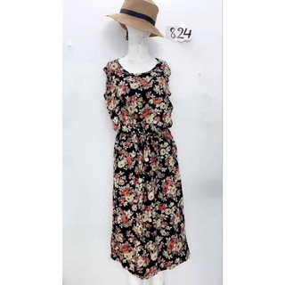 đầm tone hoa vintage thanh lịch. S824
