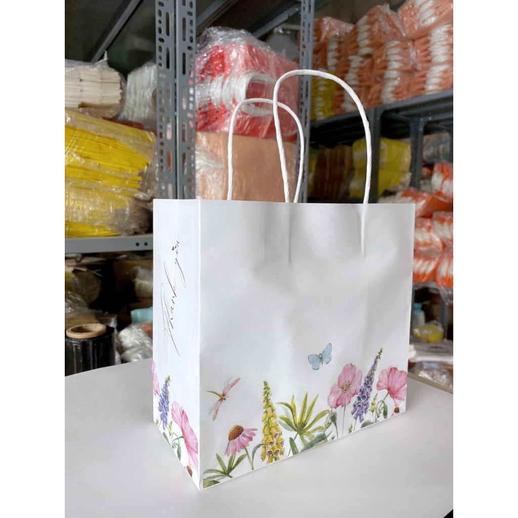 50 TÚI GIẤY NHẬT 20x21x10cm cao 20 x ngang 21 x rộng hông 10 cm