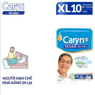 Tã dán người lớn caryn siêu thấm size xl - 10 miếng