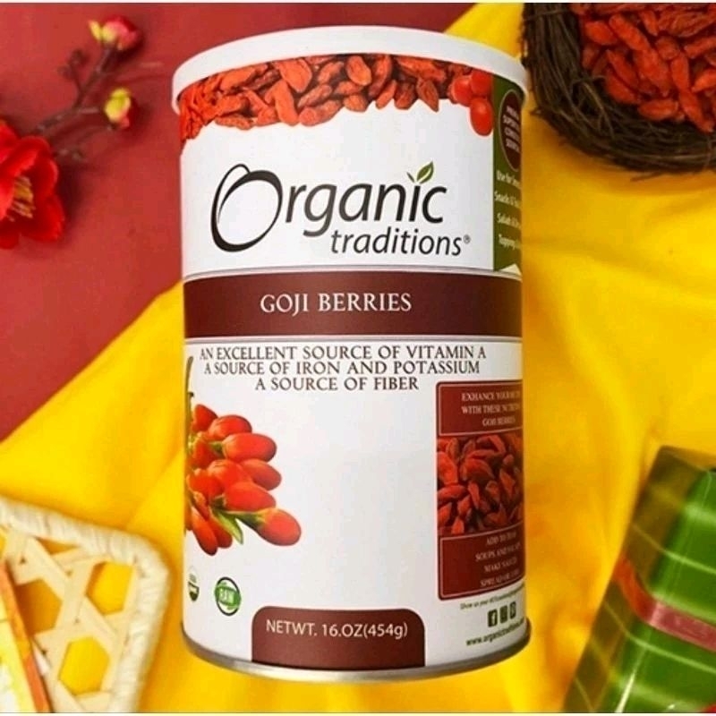 Kỷ Tử Sấy Khô Hữu Cơ Goji Berries Organic Traditions 454g/hộp của Mỹ