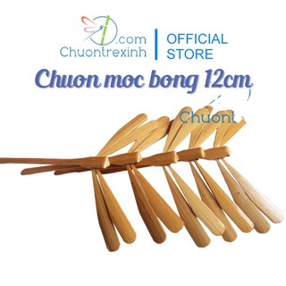 Ct12b bộ 5 con chuồn chuồn tre 12 mộc bóng