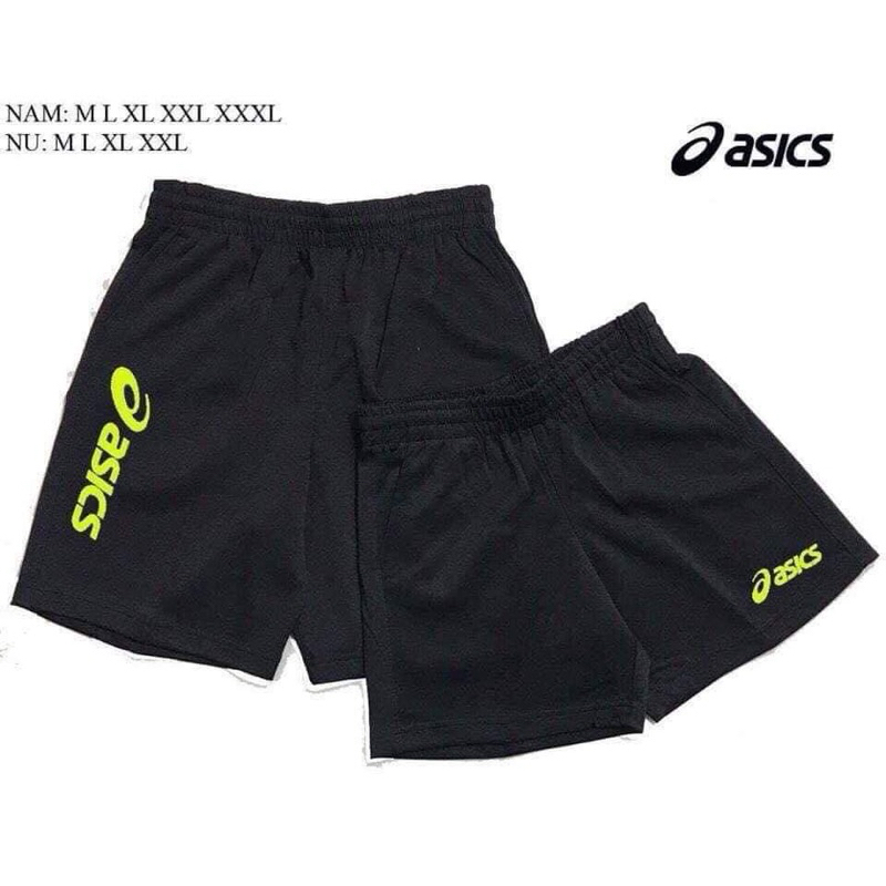 quần đùi asics chữ to thể thao bóng chuyền cầu lông