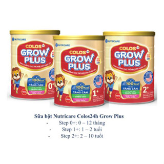  Sữa Nutricare Colos 24h Grow Plus 0+ 1+ 2+ - 800G 850G Giúp Tăng Cân Chiều Cao Tiêu Hóa Khỏe Mạnh 