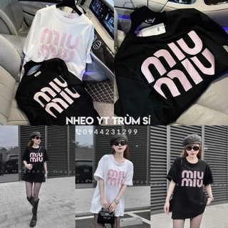 ÁO PHÔNG IN HÌNH CHỮ MIU MIU NHŨ