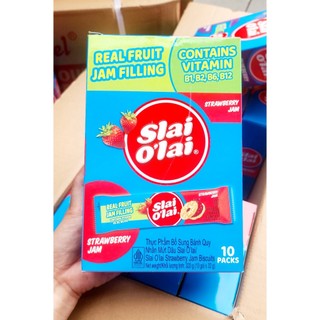 Thùng 12 hộp bánh quy nhân mứt dứa/việt quất/dâu slai o'lai hộp 320g