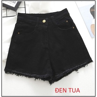 QUẦN SHORT JEAN NỮ ĐEN TRẮNG A2