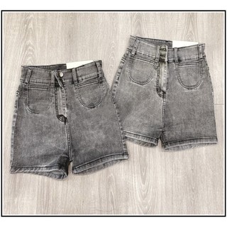 QUẦN SHORT JEAN NỮ ĐEN TRẮNG A2