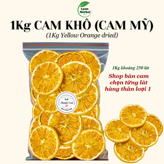 1Kg Cam khô cắt lát làm trà thảo mộc, trang trí decor thức uống, detox cam giảm cân