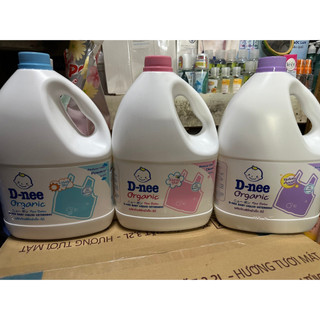 Nước giặt xả vải Dnee 3000ml màu xanh, tím, hồng
