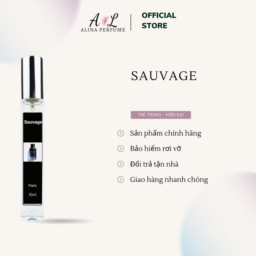 Nước Hoa Chiết Nam Alina Perfume Sauvage Bad Boy Chính Hãng 10ml Thơm Lâu Mạnh Mẽ, Trẻ Trung và Hiện Đại