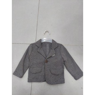 Blazer Cookie Size 9-12M Kẻ Trắng Ghi