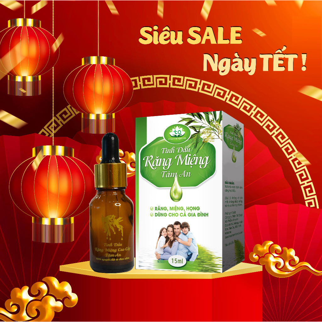 Tinh Dầu Răng Miệng Sâu Răng Hôi Miệng Viêm Họng Hạt Viêm Amidan Tâm An Mẫu nhỏ 5ML